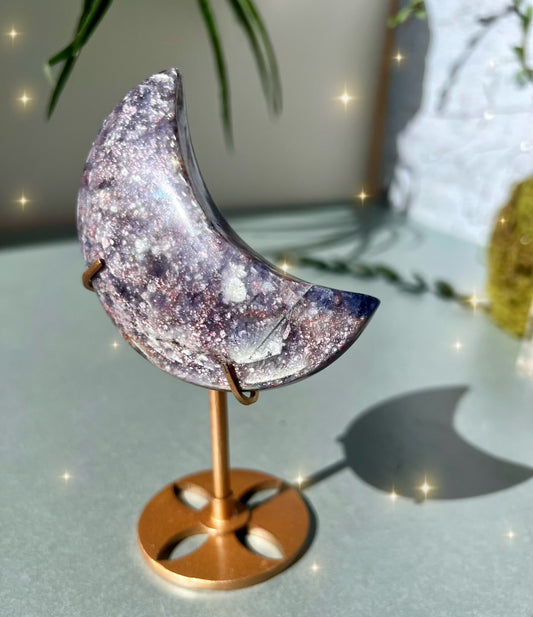 Iolite Moon on stand - *Celeste*