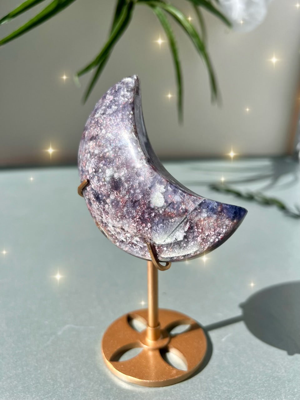 Iolite Moon on stand - *Celeste*