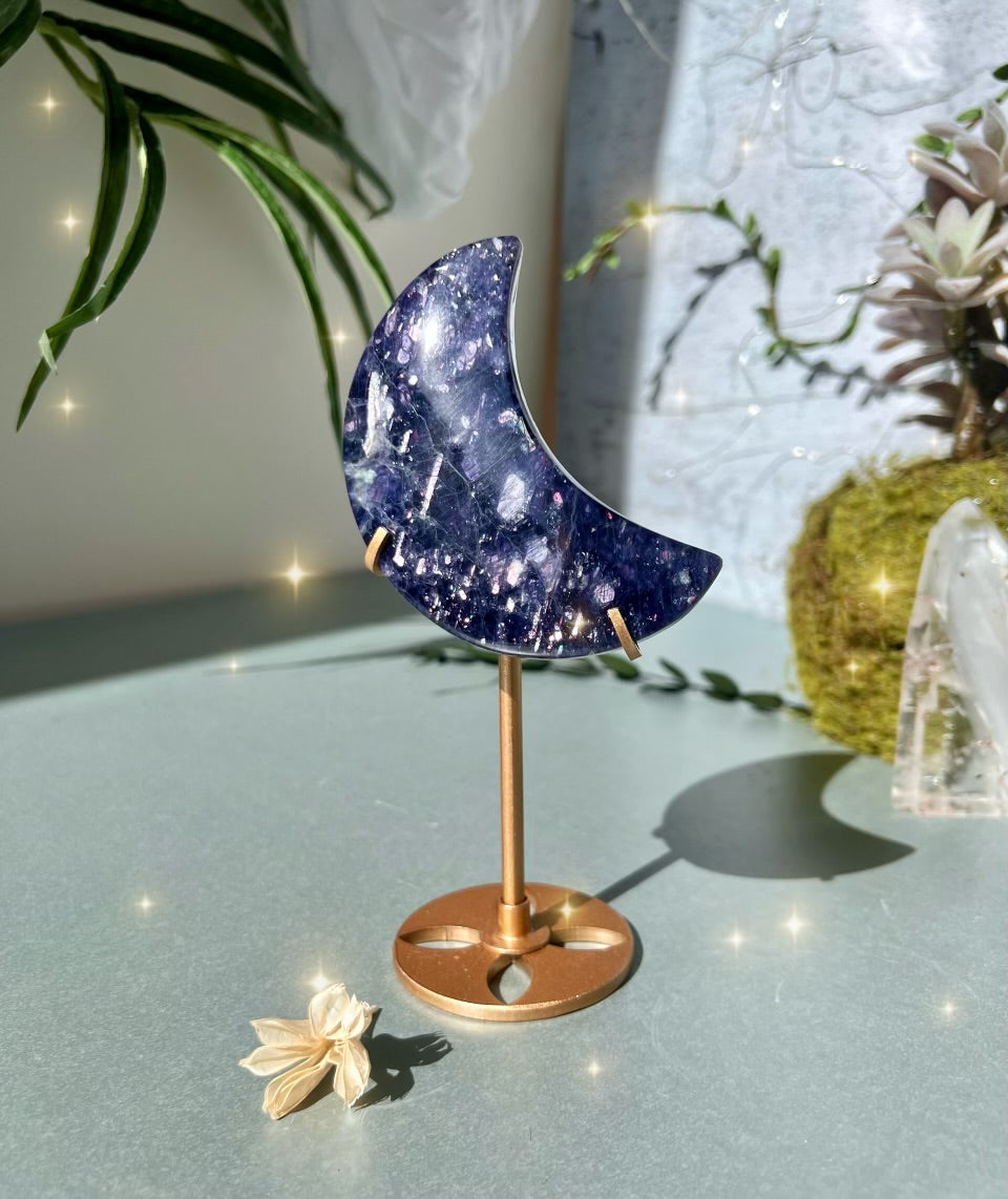 Iolite Moon on stand - *Nova*