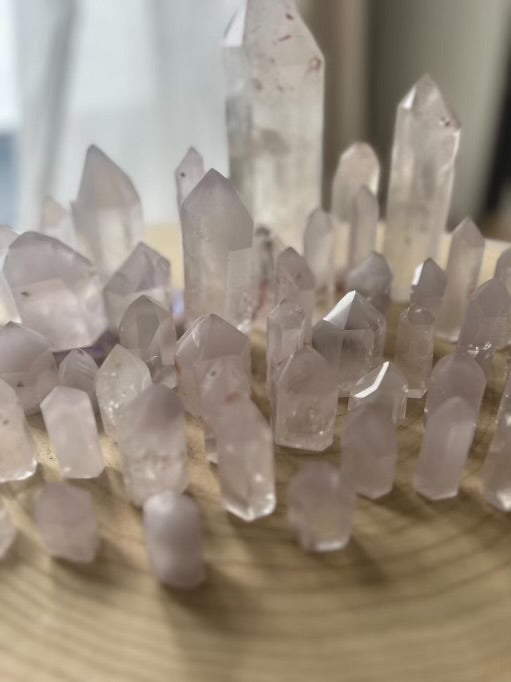 3kg  Pink Amphibole Quartz Towers