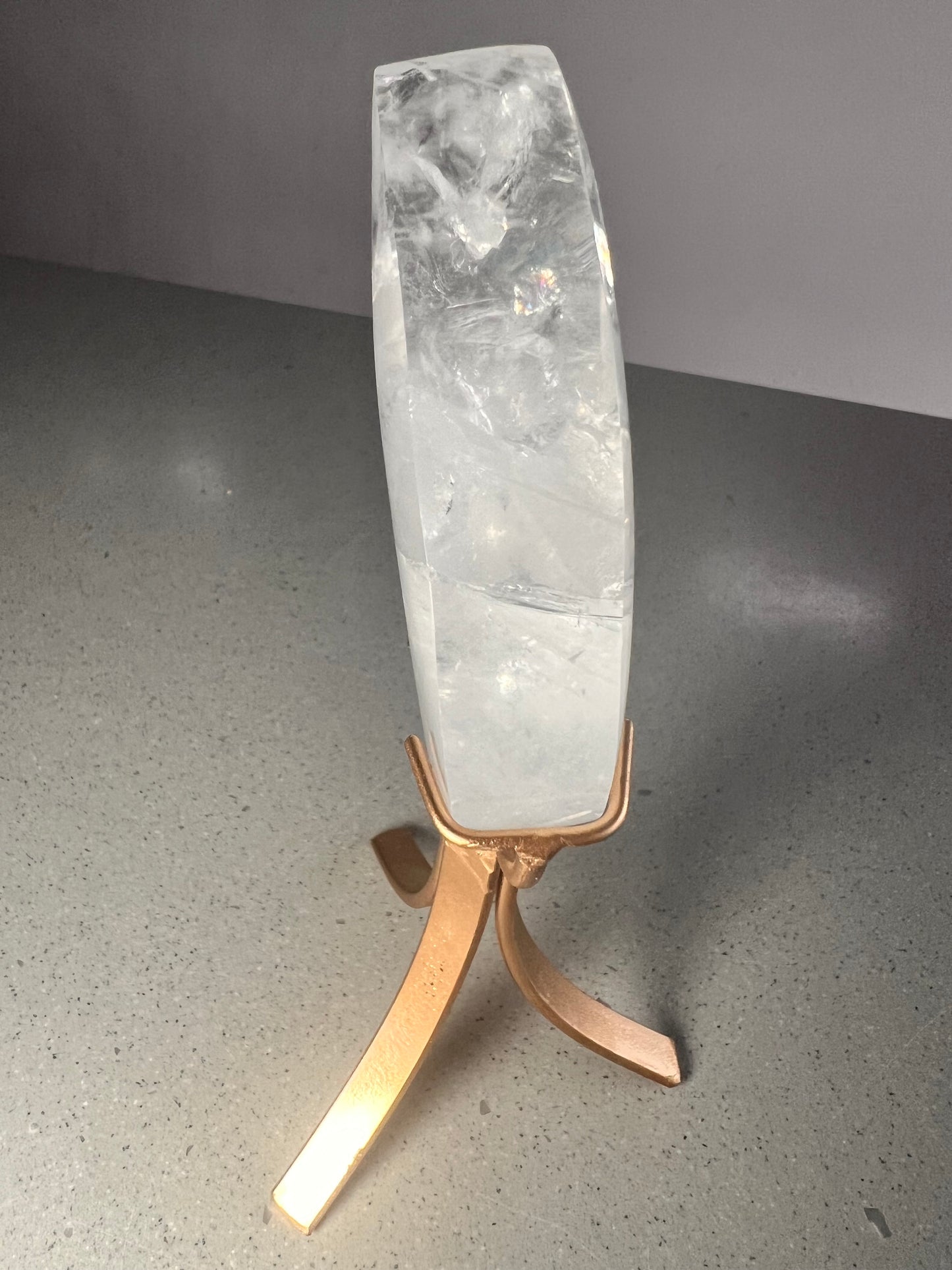 Rainbow Clear Quartz Moon - Cassia