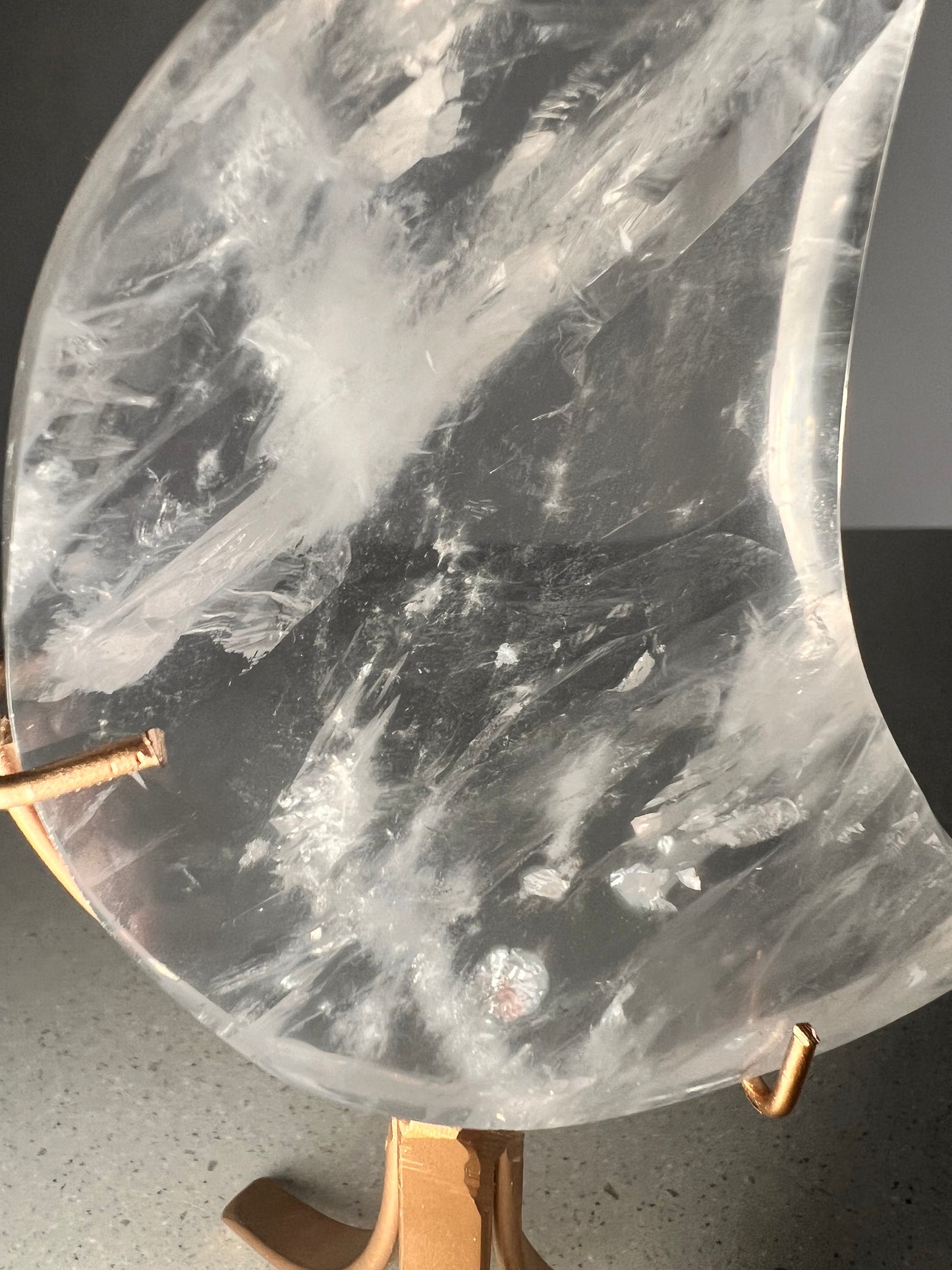 Large Clear Quartz  Moon - Ashanti