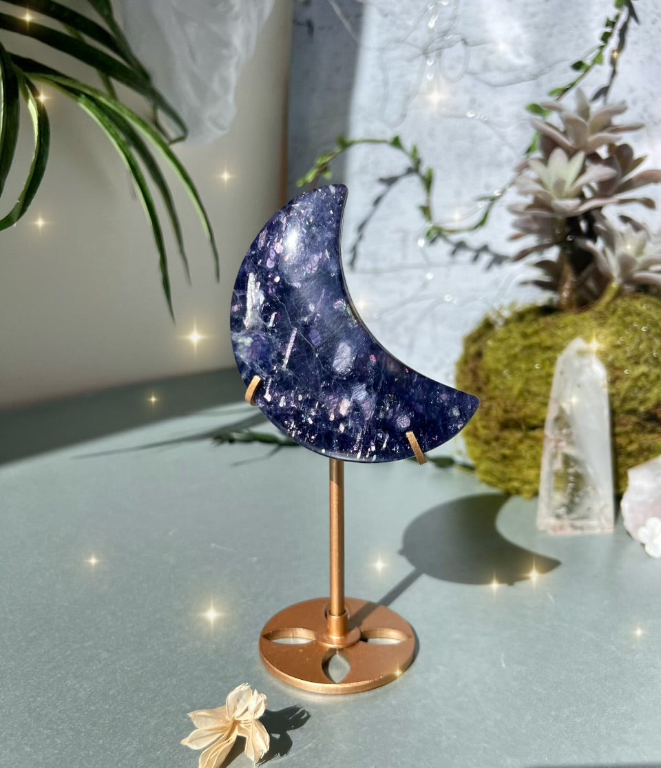 Iolite Moon on stand - *Nova*